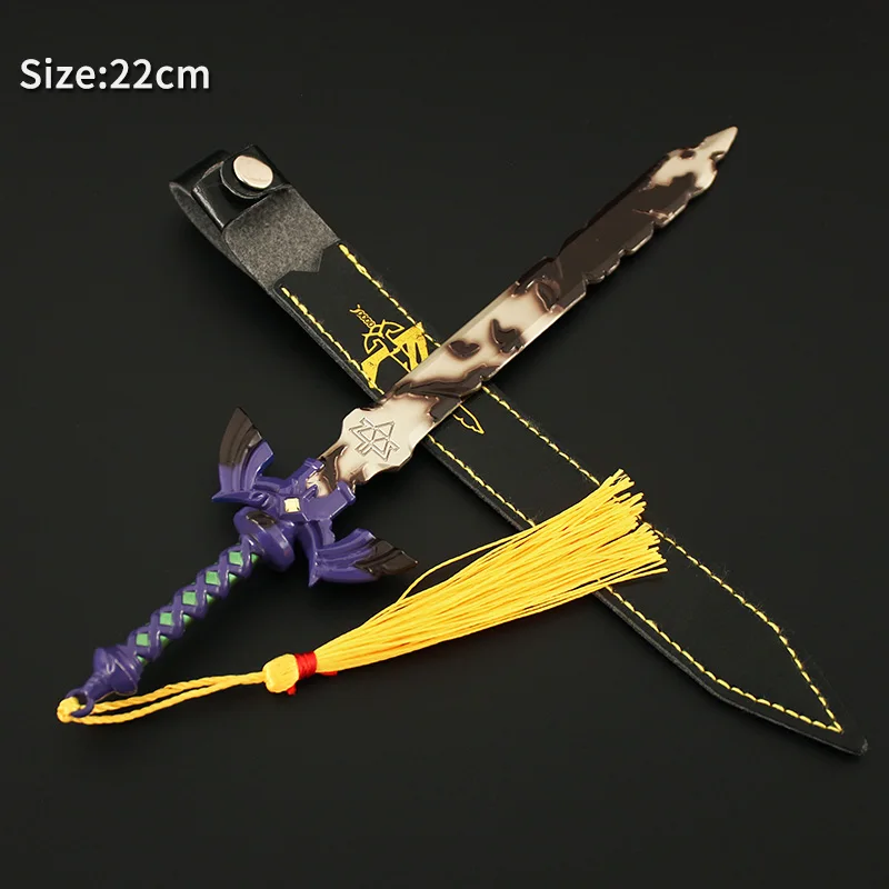 The Hyrule Fantasy Weapon Hero Link Master Sword Keychain Shield Model Toy Anime Game Periphery 22cm Sword Gifts Toys for Boys