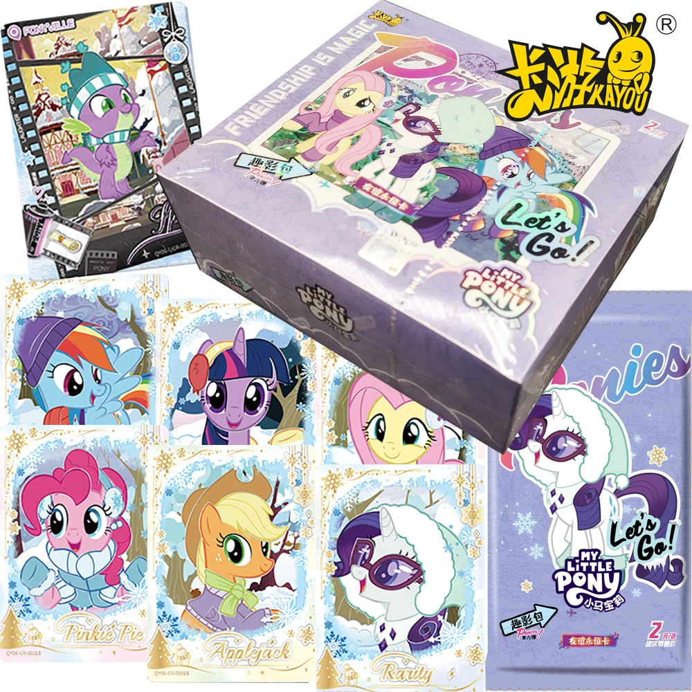 

Original Kayou My Little Pony Collection Cards for Kids Animated Protagonist Twilight Sparkle Leisure and Fun Travel Cards Gifts