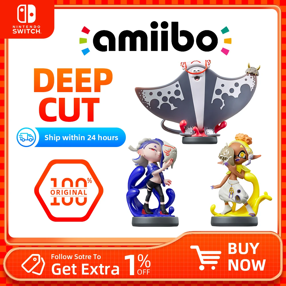 Nintendo Amiibo - splatoon 3 Series - Deep Cut /Shiver/Big Man/Frye -for Nintendo Switch Game Console Game Interaction Model