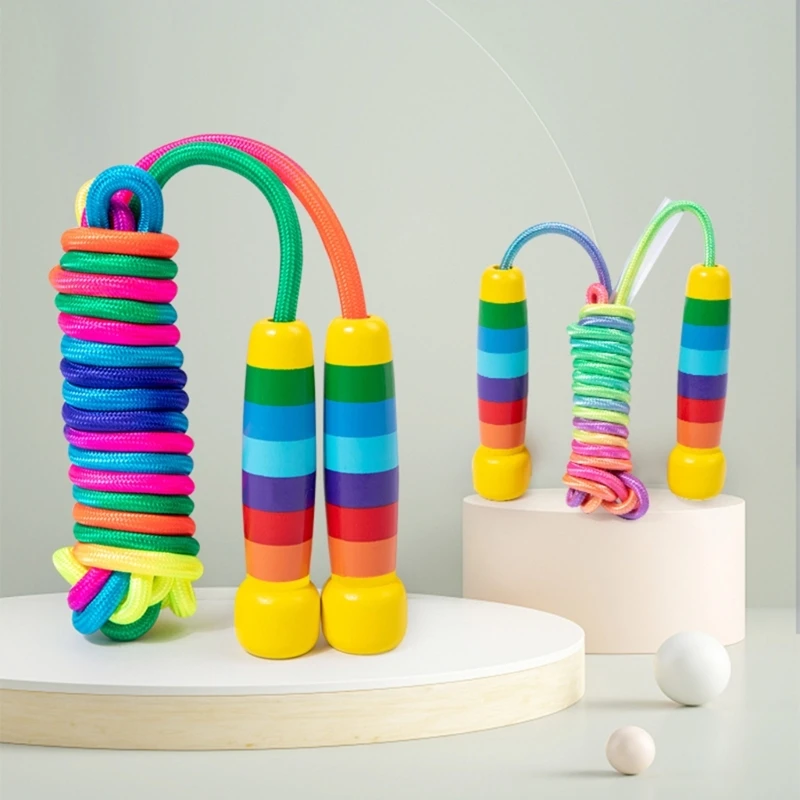 Verstellbares Kinder-Springseil 2,5m/5m mit Griff, langes Seil für Kinder-Fitness und Trainingsgeräte – Detail 10