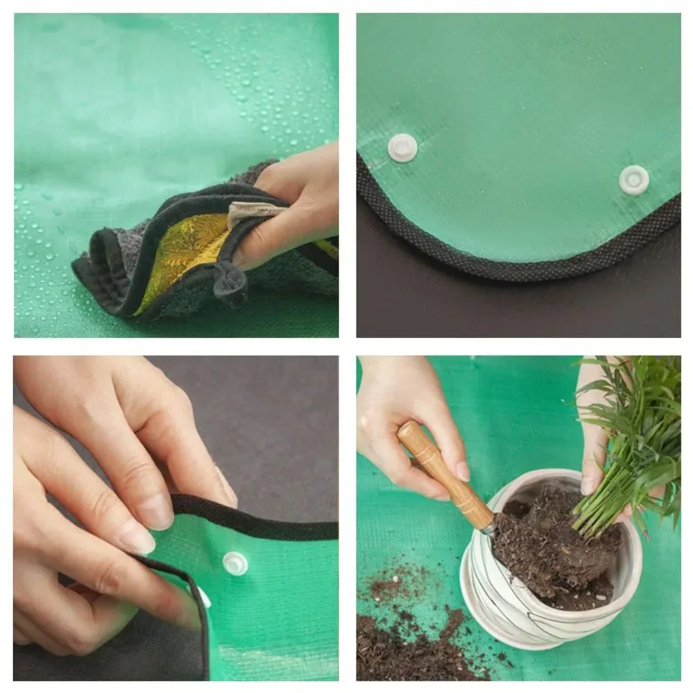 50/66/75cm Gardening Mat PE Transplanting Plant Waterproof Square Plant Potting Mat Thicken Foldable Garden Accessories