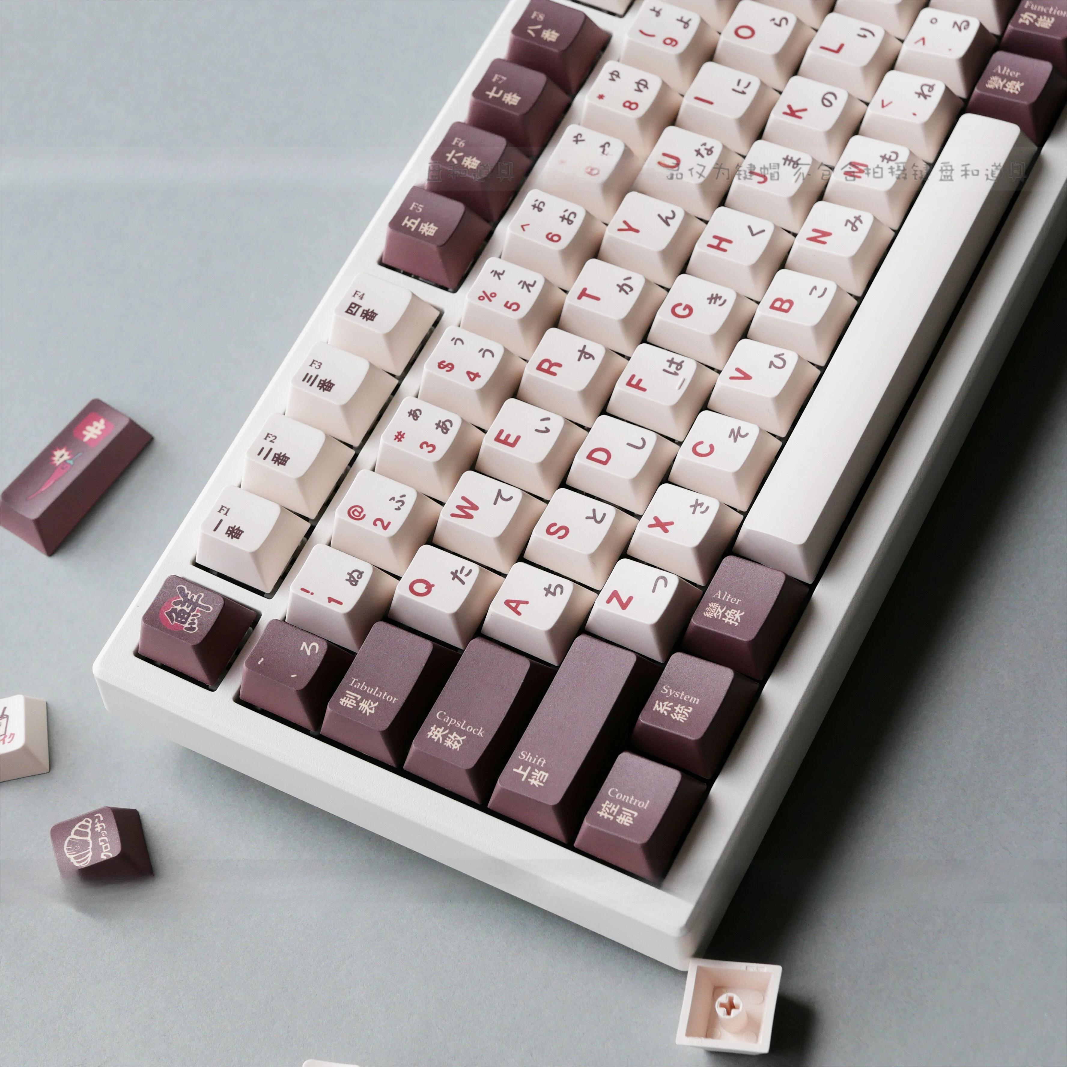 Grilled meat keycaps Original height pbt Sublimation Alice68/75/87/98/104/108 VGN V98