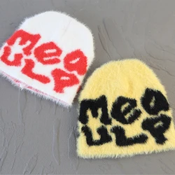 2024 Y2K Knitting Beanies Hat Men Women Paragraph plush Cap Culpa Y2k Warm Fashion Hundred Take Cold Cap for Women Hats