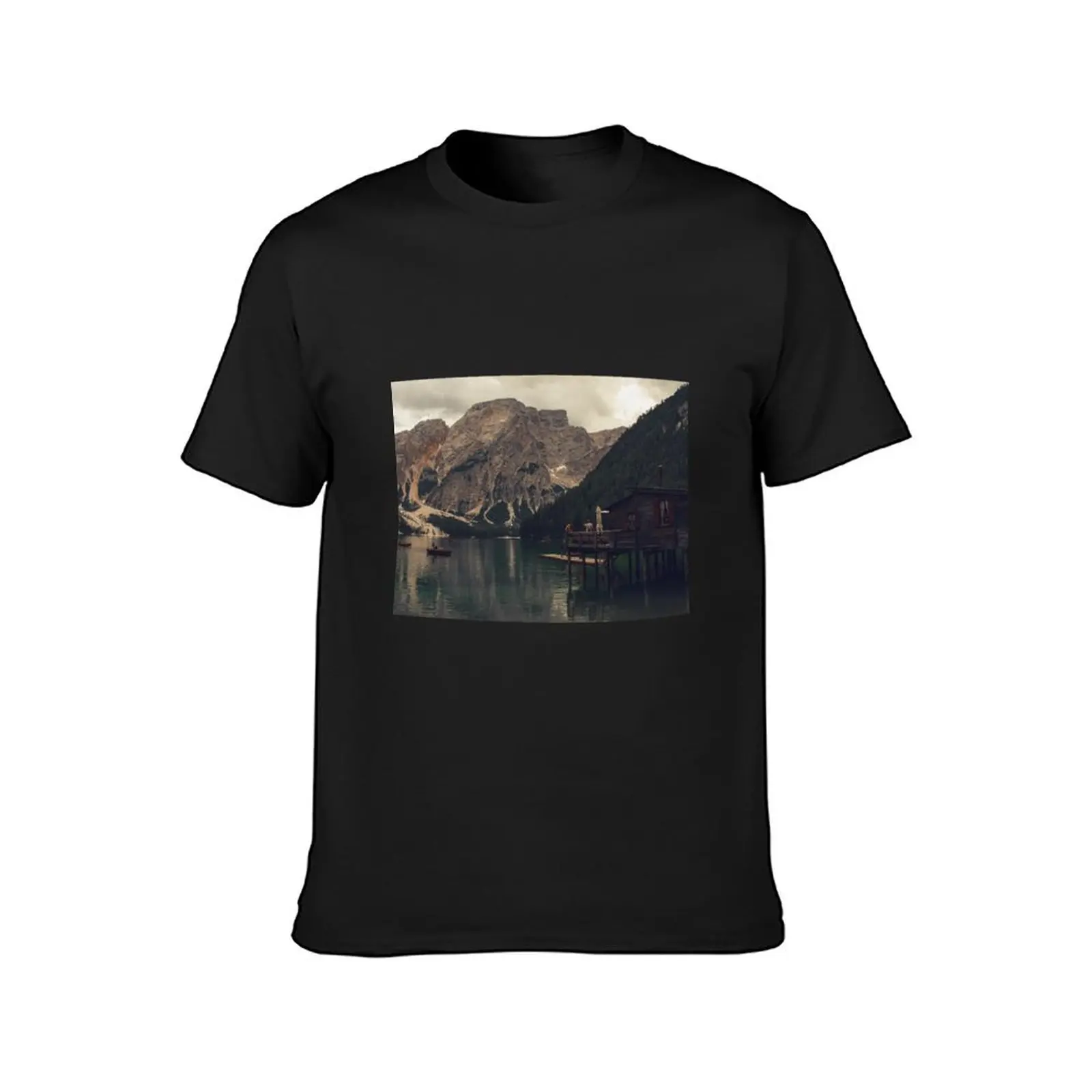 lake of Braies in autumn T-Shirt customs design your own graphics cute clothes mens graphic t-shirts