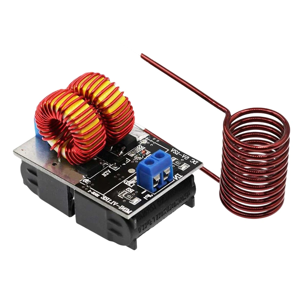 DC 5-12V 120W Mini ZVS Induction Heating Board Flyback Driver Heater DIY Cooker+Ignition Coil High Frequency Power Supply Module