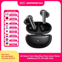 QCY MeloBuds N70 Adaptive ANC Wireless Earbuds Bluetooth 6.0 LDAC Hi-Res Audio 6 Mics Wireless Charging Earphones 50Hrs IPX5