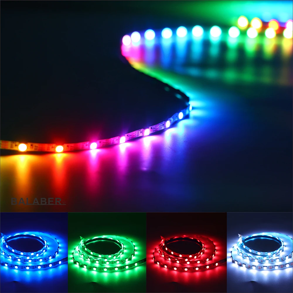 Ws2812 colorchanging tira de luz led 4.2mm/5.5mm/tipo s/10mm larguras 60 leds/m versão estreita 5v decoração para casa tira de luz 2812