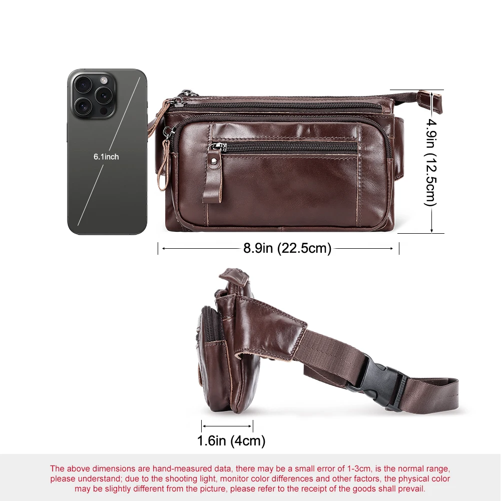 Berühmte Marke Mode Taille Packs Männer Echtes Leder Organizer Reise Brust Tasche Notwendigkeit Taille Gürtel Handy Kleine Bum Tasche