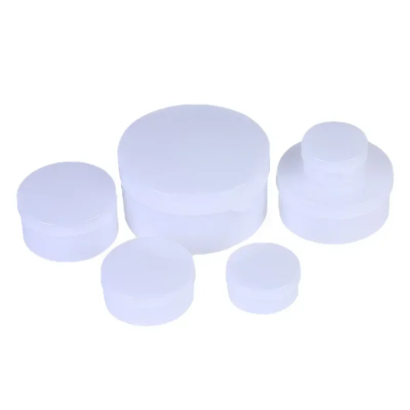 5Pcs 5g-100g Empty White Plastic Cosmetic Sample Jars Refillable Travel Container For Creams Lotion Eye Shadow Jewelry Storage