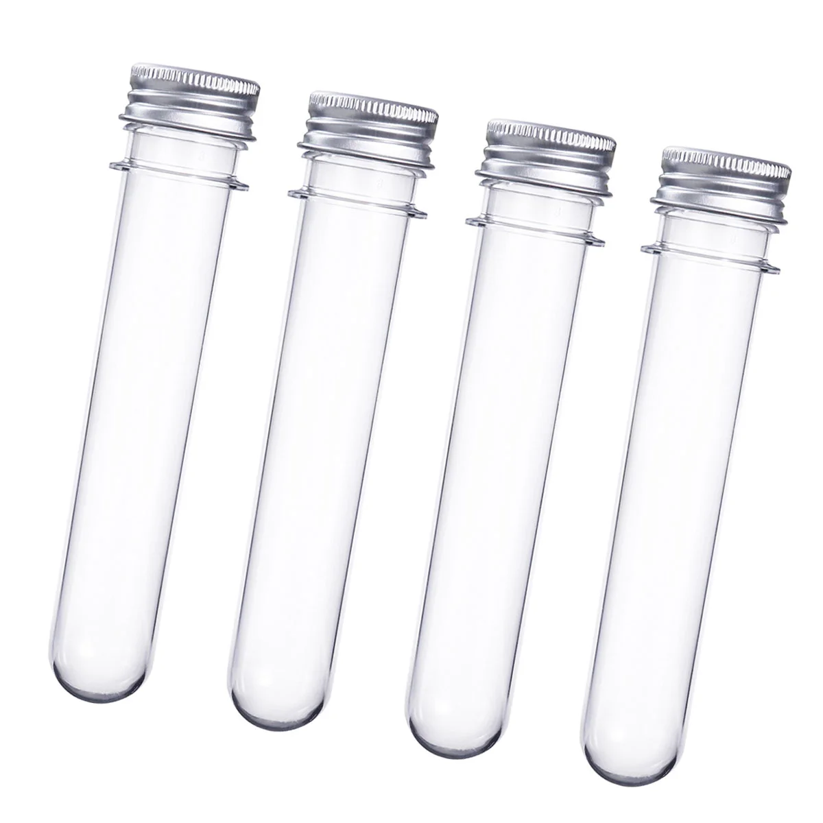 12pcs Plastic Test Tubes 40ml Screw Caps Clear Lightweight Reusable Storage Liquid Samples Handmade Goods