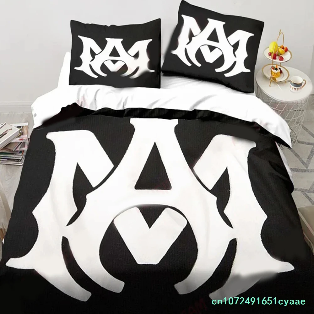 New Logo Amiris Graffiti Bedding Set,Duvet Cover Comforter Bed Set Quilt Cover Pillowcase,King Queen Twin Size Boys Girls Adults