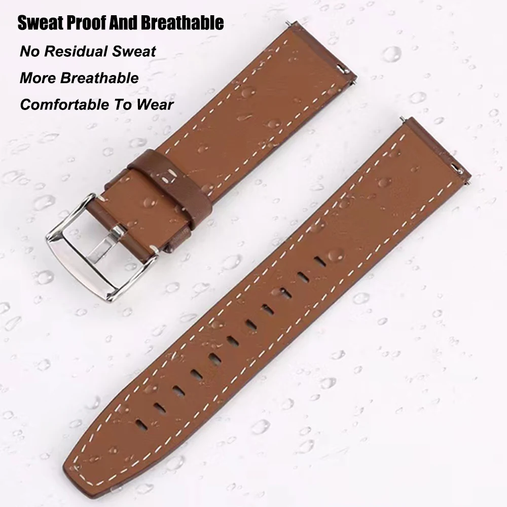 22mm Leather+Silicone Straps For HUAWEI WATCH GT 4 46mm WATCH 4 Pro GT 3 GT2 Pro Buds Band Watchbands Replacement Bracelet Wrist