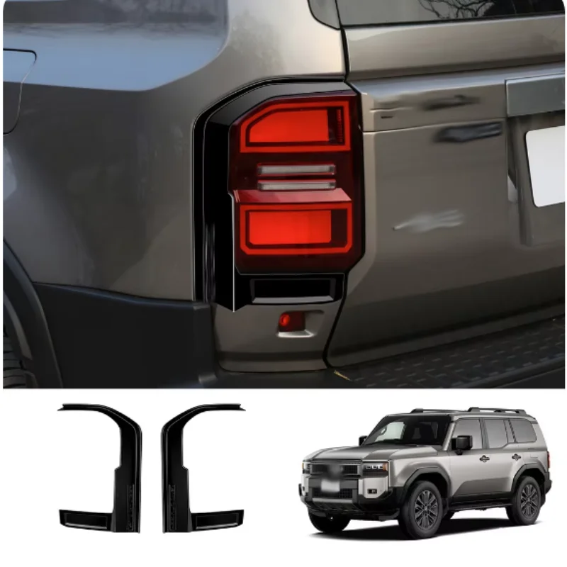 

For Toyota Land Cruiser 250 Prado LC250 2024 2025 ABS carbonfiber Rear Light Cover Taillight Lamp Frame external Accessories