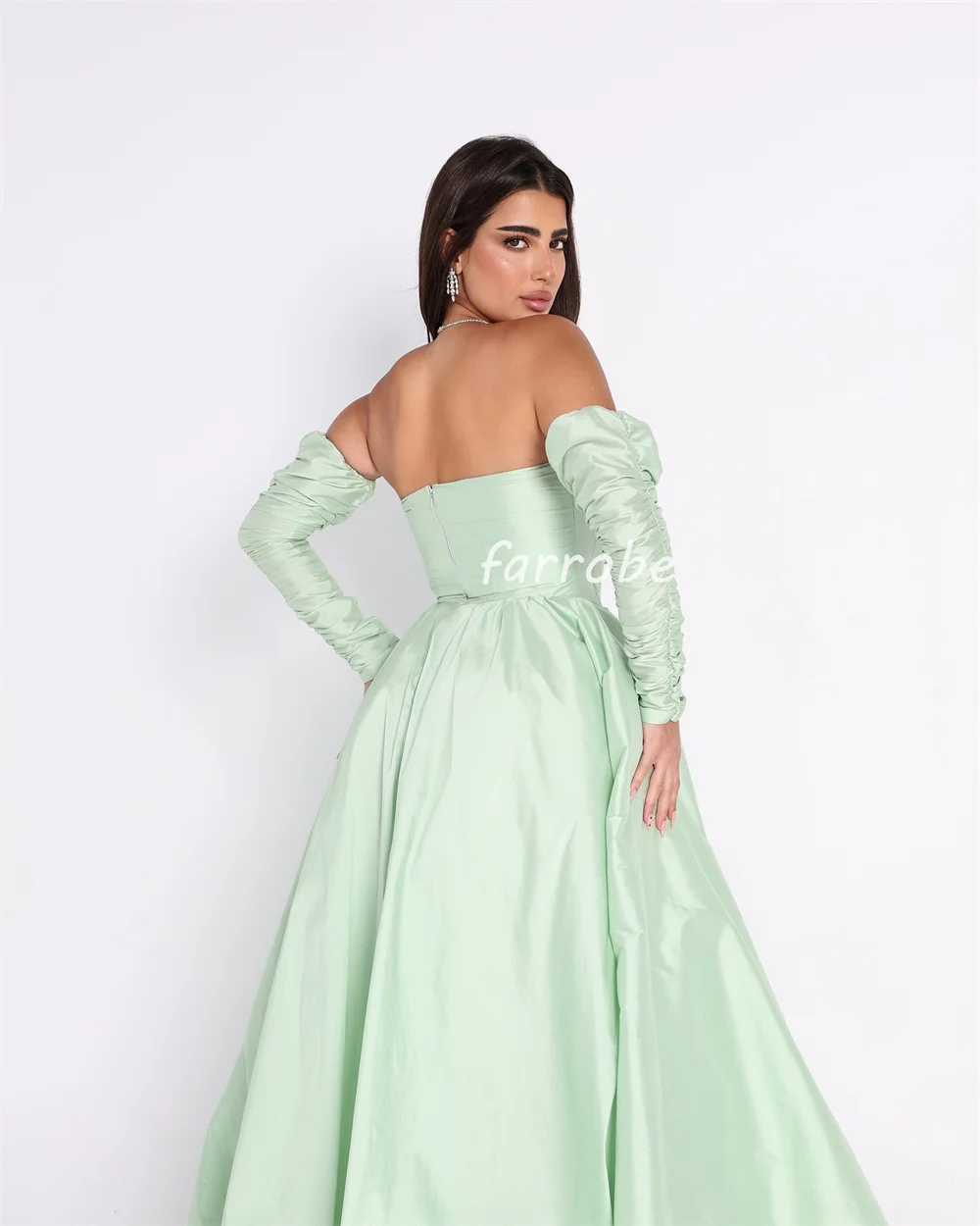 Customized Fashion Exquisite Pleat Draped A-line Strapless Long Dresses Bespoke Occasion Dresses High Quality Sizes Available