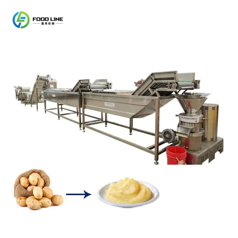 Automatic Instant Mashed Potato Processing Line 300-1000kg Capacity Commercial Equipment OEM Customized