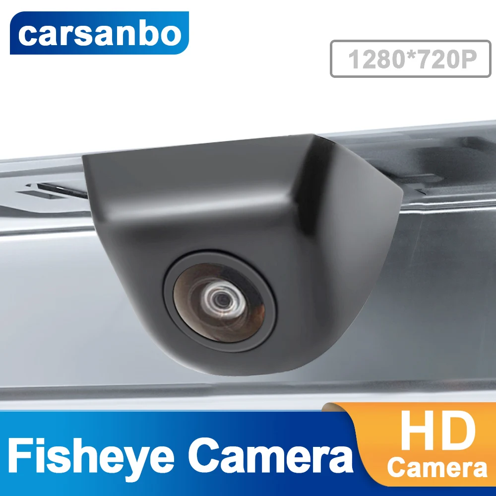 

Carsanbo 720P 180 Degree Horizontal Wide Rear View Camera Angle HD Fish eye Lens Car Rear View Reverse Camera Parking Monitor