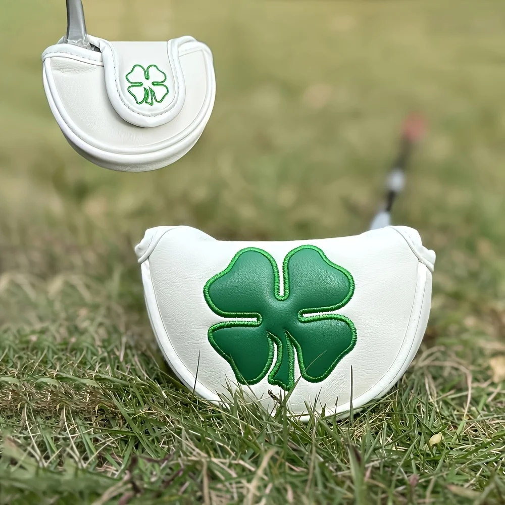 Clover Golf Club Head Cover, Putter PU Material, Wear-Resistant