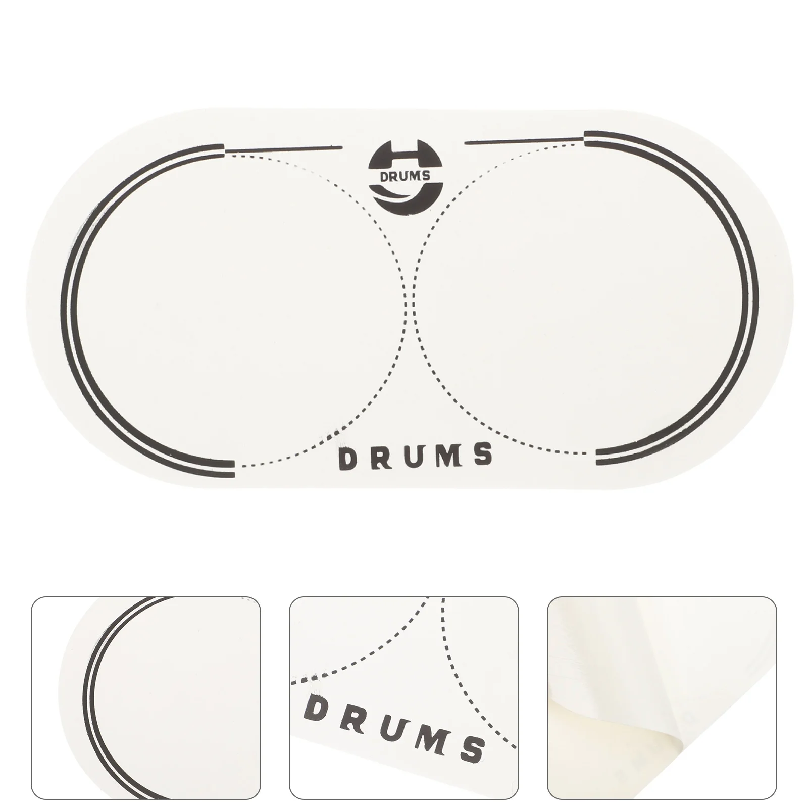 Stickers Drum Part Personalised Guitar Picks Skin Double Pedal Patch Replacement White Supplies Pads