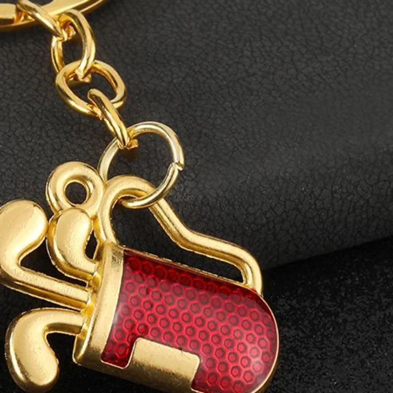 Classic Golf Sports Keychain Metal Shaft Keyring Unisex Backpack Pendant Car Key Holder DIY Accessories Club Gifts - zdjęcie 1