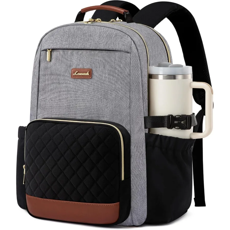 

LOVEVOOK Laptop Backpack for Women with Pouch Pocket for Large Capacity Cup 15.6 Inch Teacher Nurse College Work Travel Backpac