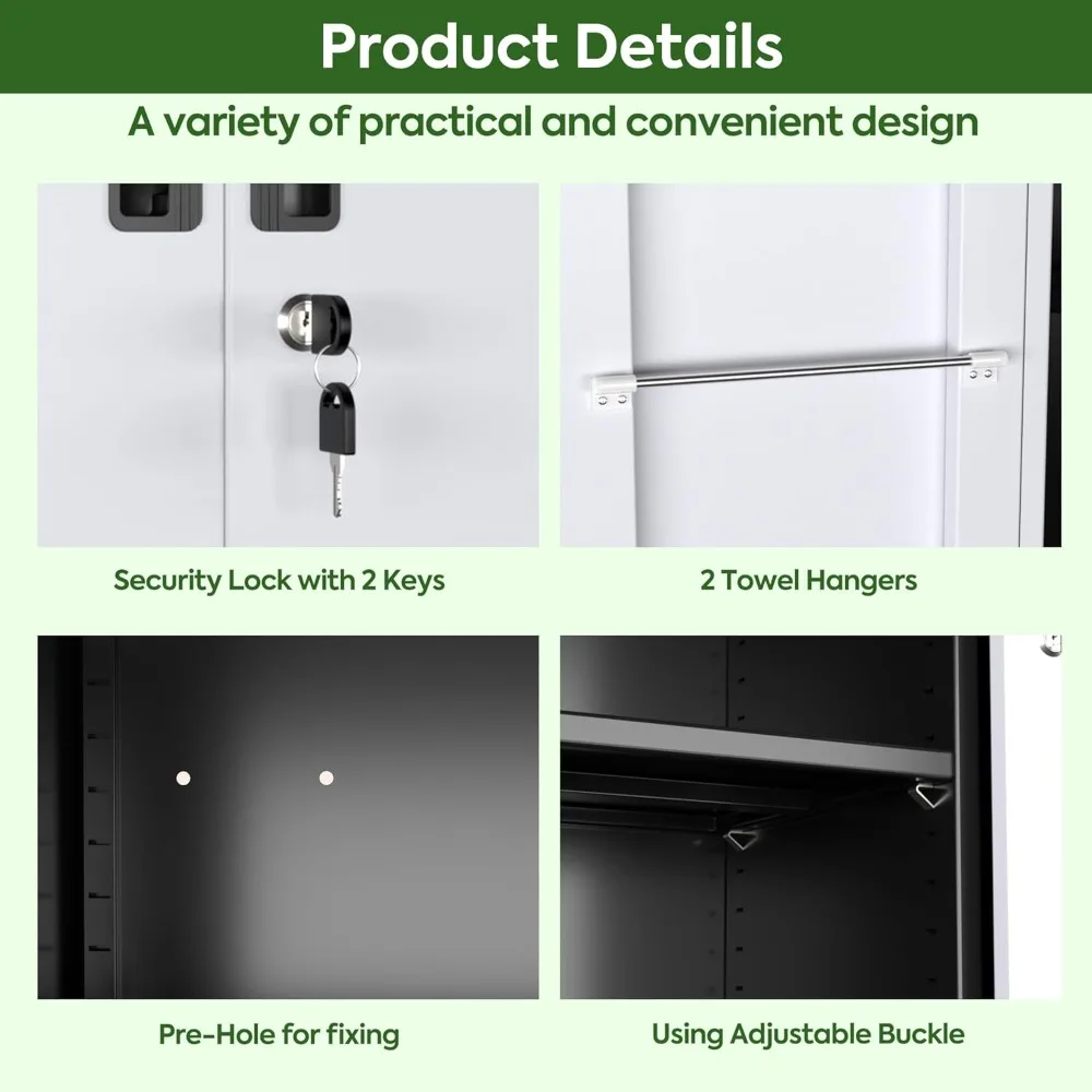 Металлический гаражный шкаф для хранения вещей с дверцами, регулируемыми полками, колесами и перфорированной доской для эффективной организации