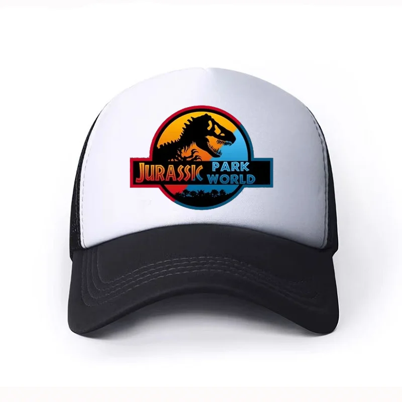 Kids Boys Girls Hats Jurassic Dinosaur Print Sunshade Hat 58CM Mesh 6-15Y Sports Baseball Cap Trend Sunshine Fashion Casual Hat