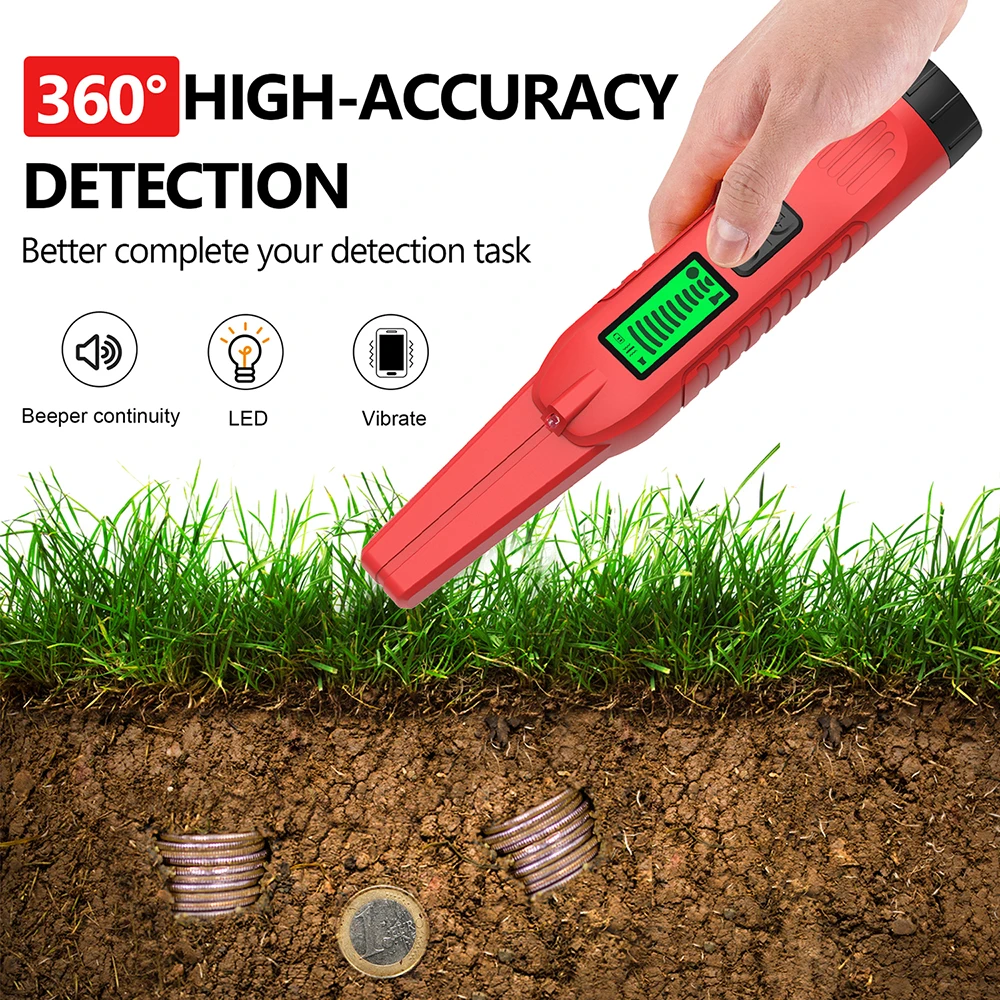

Handheld Metal Detector High Sensitivity LCD Display 360 Degrees Side-scan Circuit Metales Scanner Search Finder With LED Light