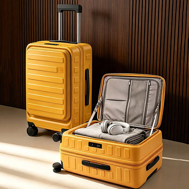 Stylish Large-Capacity Deep-Carrying 20-Inch Boarding Suitcase with Travel Handle New Zipper Luggage Case for Travel