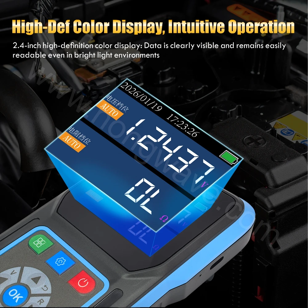 HWAUT HW-BT02 Battery Voltage Internal Resistance Tester 18650 High-precision AC Acid Lithium Lead Car Battery Capacitor Tester
