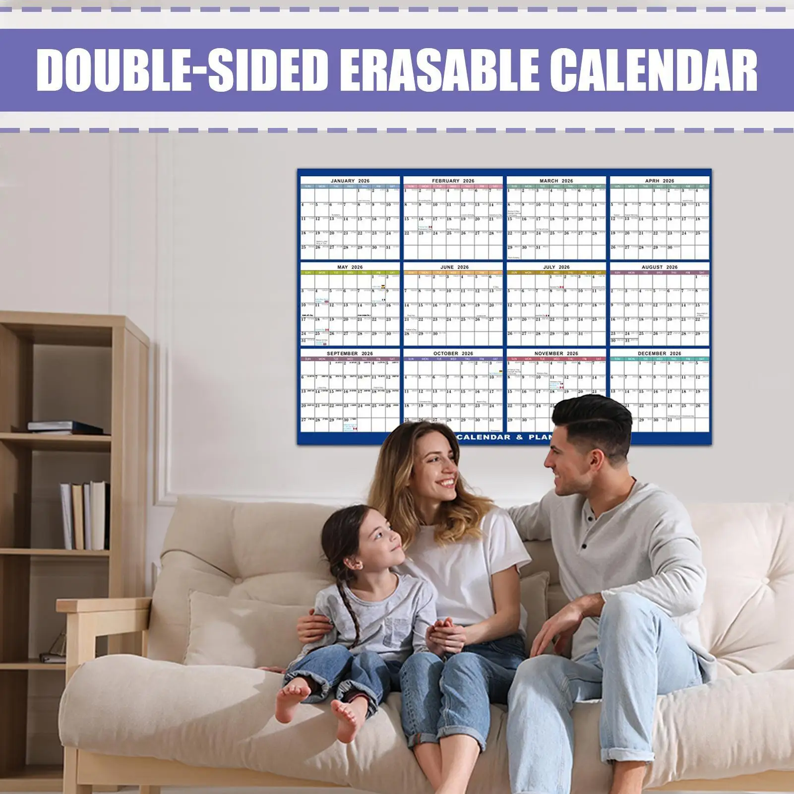 2026 Large Erasable Wall Calendar 4