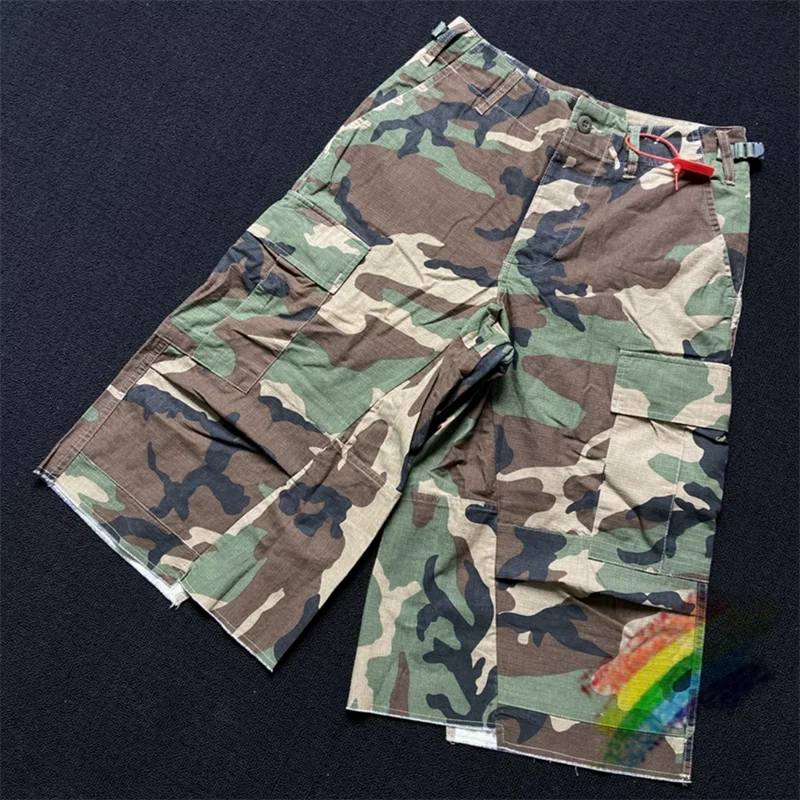 Camouflage CAMO CARGO Workwear Shorts Men Women Top Quality Oversize Multi Pocket Casual Shorts