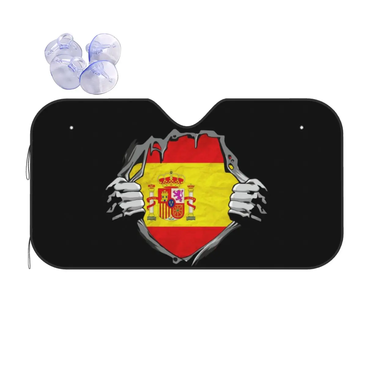 

National Flag. Spain. Sunshade Windscreen Car Front Windshield Window Sun Visor Accessories Covers