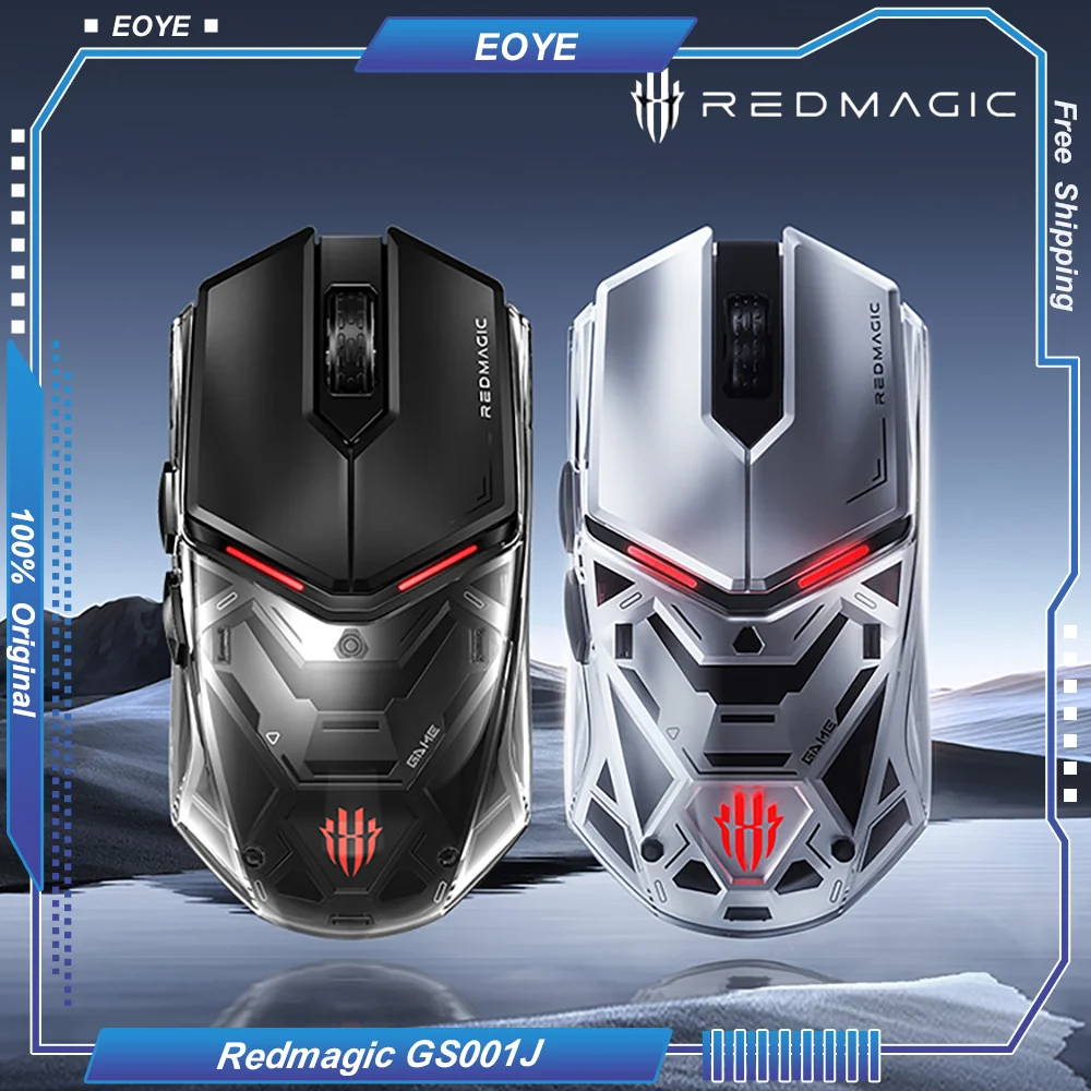 Redmagic Gaming Wired Wireless Mechanical Mouse Macro RGB Light Effect Computer PAW3395 26000DPI Reddot Winner Tri-mode Esport