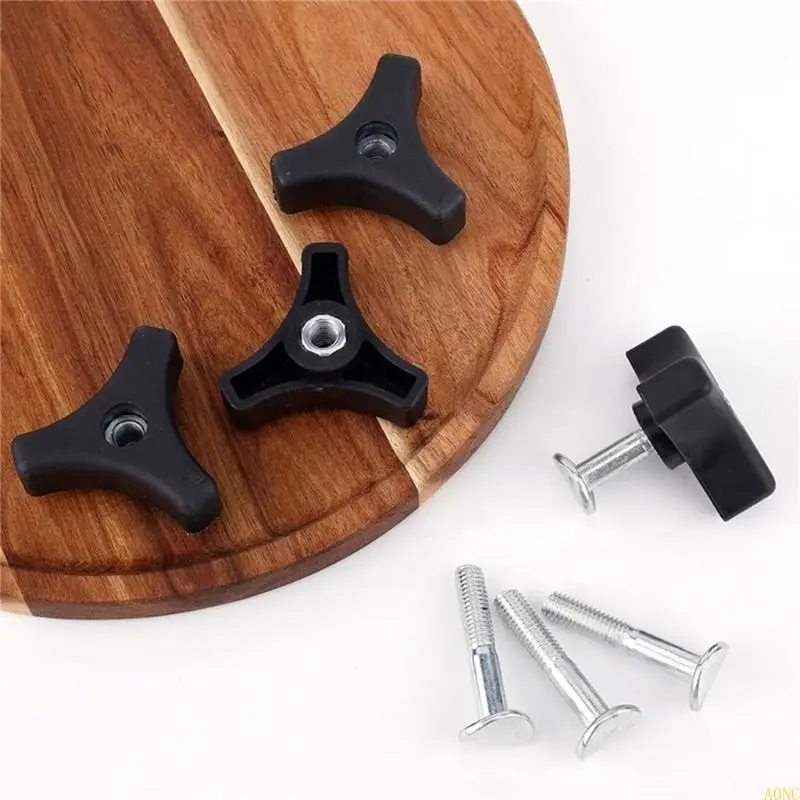 A0NC موثوقة مقبض جزازة العشب موثوقة المسمار وقطع الجوز دائمة مثلث مقبض مقبض مقبض الجوز مسامير المسمار للحقل والتشذيب العشب