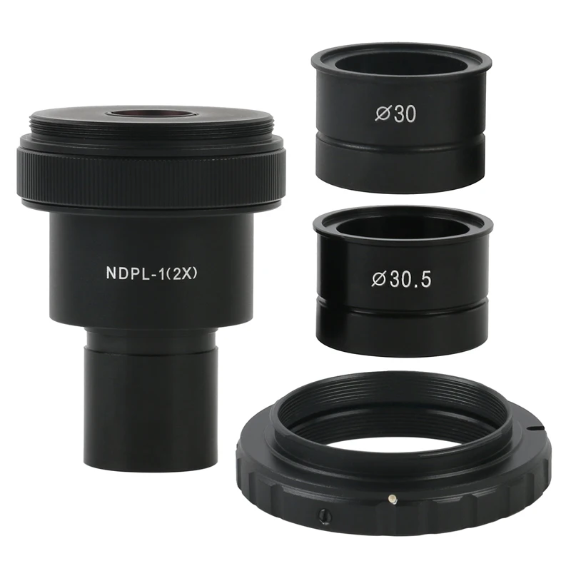 Canon Nikon EOS DSLR SLR Camera NDPL-1 T2 Mount 23.2mm Adapter Lens Eyepiece Lens 30mm 30.5mm Ring Biological Stereo Microscope