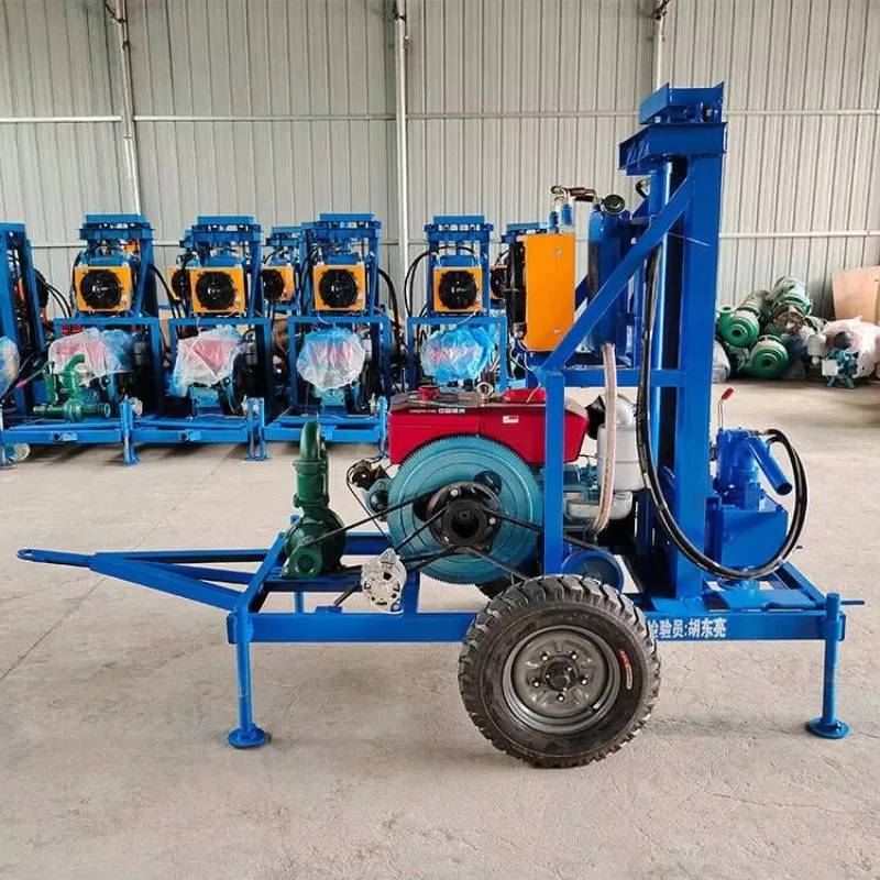 Water Well Drilling Rig / Water Well Drilling Machine 120m drilling rig+120m pipes+4*150mm drilling bits and others parts