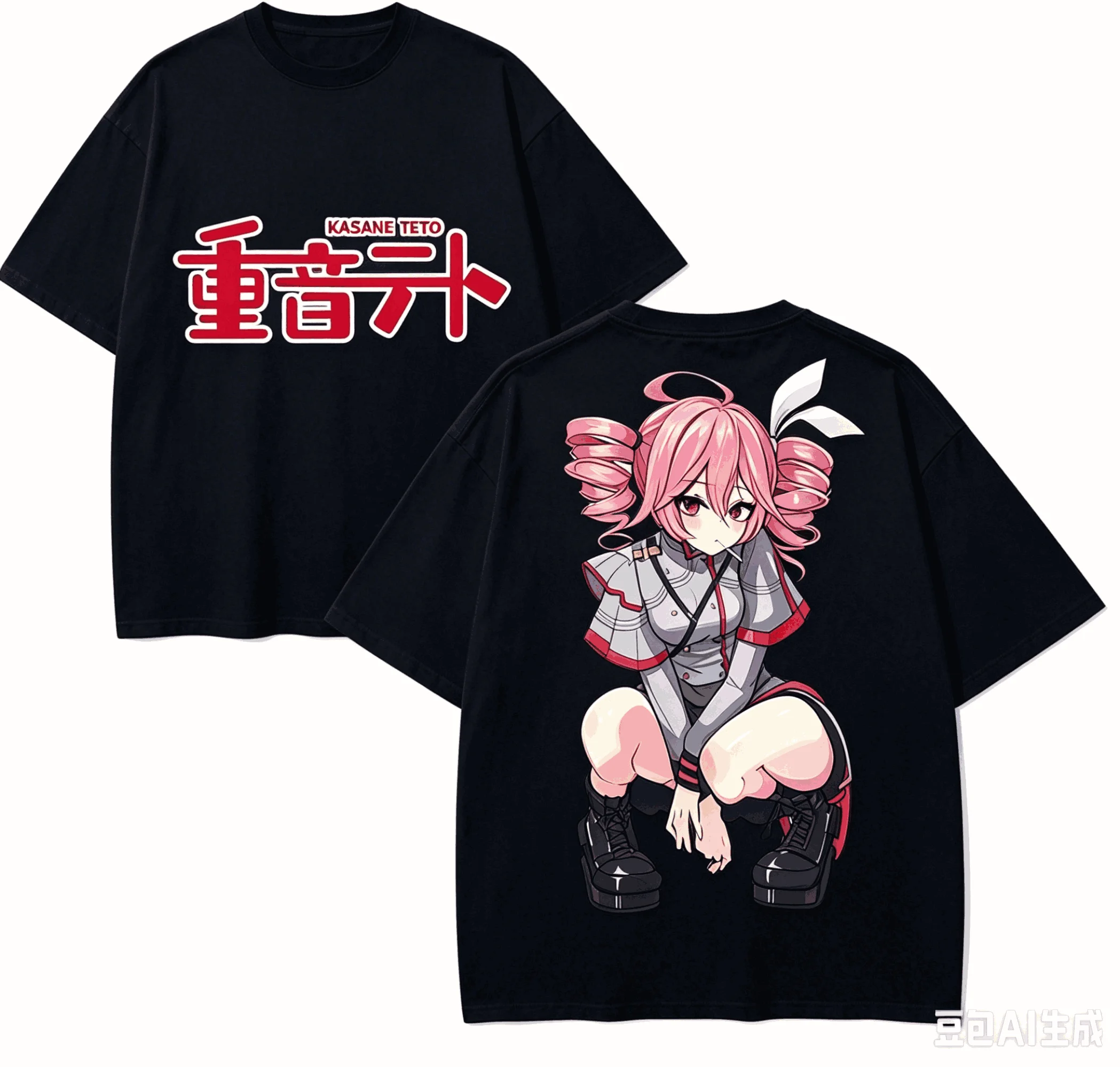 Kasane Teto Anime Lover T-shirt Harajuku Cotton New Model Oversized Unisex High Street Retro Fashion personality Clothes Couples