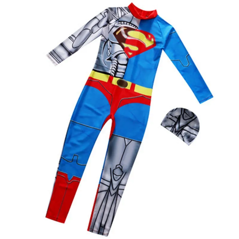 3-12Y Kid Jongen Cartoon Grote Jongen Badpak Badmode Uv Zon Bescherming Zwemmen Kostuum Badpak Outfit Koreaanse Zonnebrandcrème