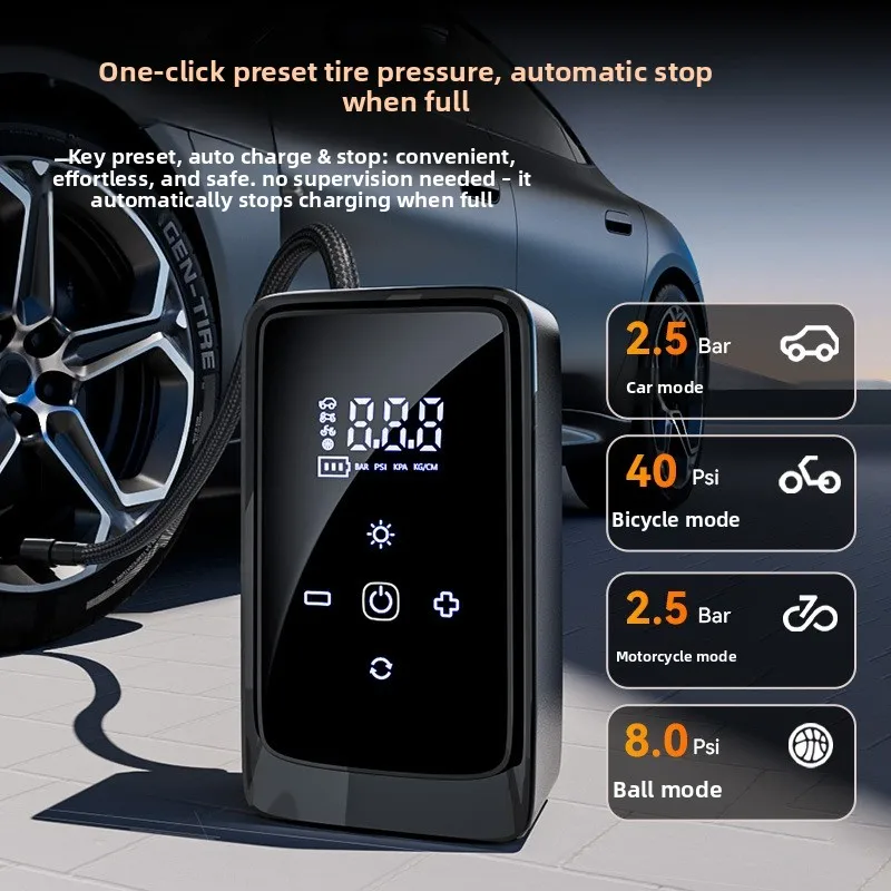 

Car Air Pump Wireless Electric Portable Car Tire Air Pump Car Multifunctional High Pressure Inflation