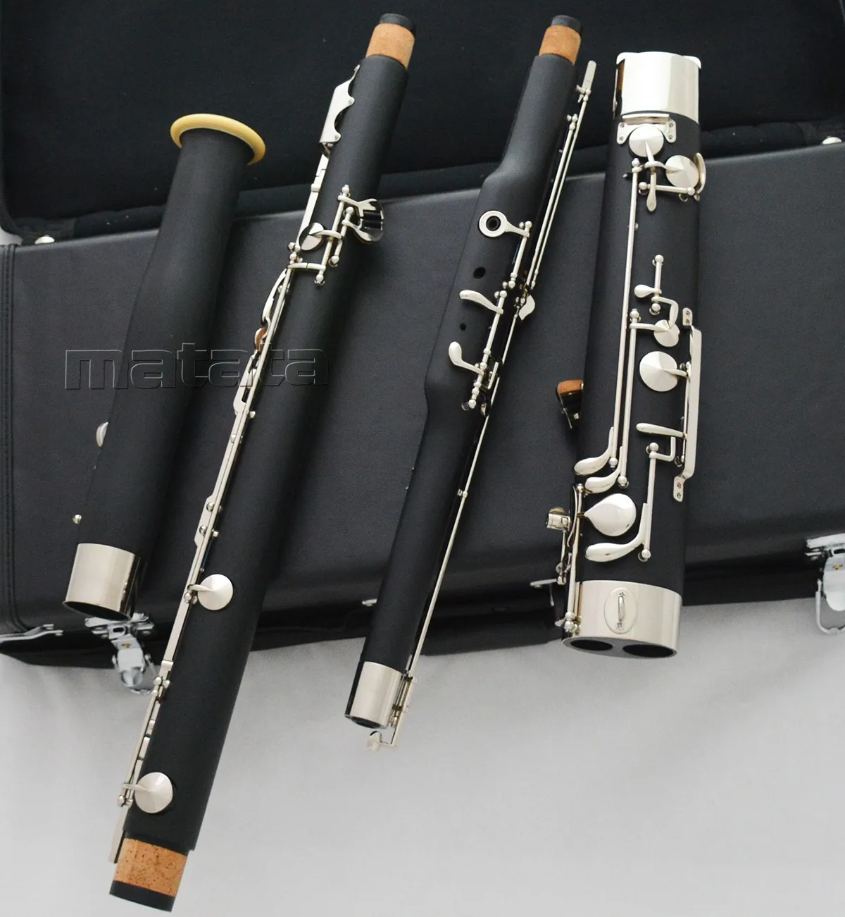 High quality Professional composite Black Bassoon 41 Model C Tone 2Pc cupronickel Bocal
