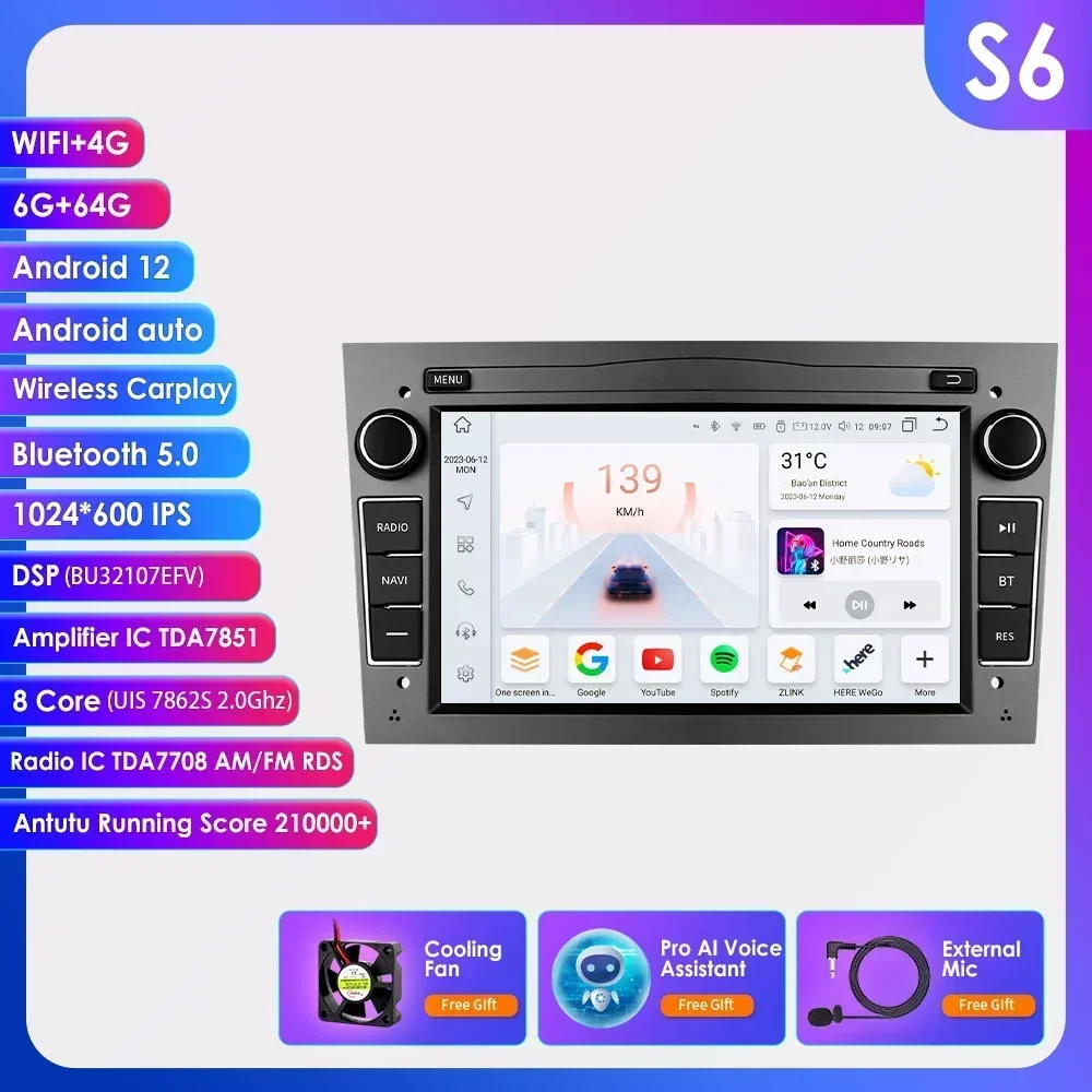 2din Autoradio Android Voor Opel Astra H Corsa C D Vauxhall Vectra Antara Zafira Vivaro Meriva Combo Signum Carplay Multimedia