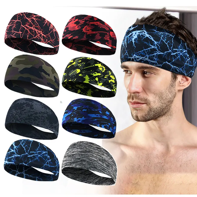 Men's Cycling Headband Bandana Elastic Sport Hair Sweatband Non-slip Bike Headwear Running Fitness Jogging Hairband Woman Girl