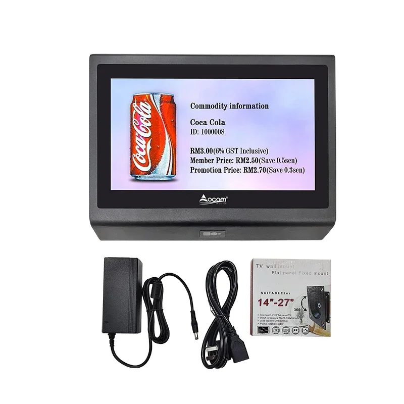 OCPC-003 Pos Systems Wall Mounted Hands-Free 11.6 Inch Android Windows 10 11 2D Barcode Scanner Price Checker For Supermarket