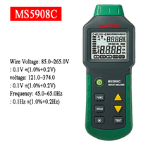 MASTECH MS5908C MS5908A  LCD Circuit Analyzer Tester with Voltage GFCI RCD Tester Wire Circuit Breaker Finders Tester Tools