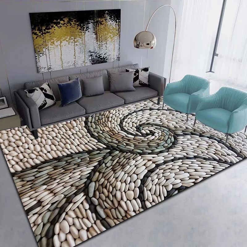 

HD14 Size Wave Pebble Starfish Printed Carpet Living Room Bedroom Decoration Bathroom Kitchen Entrance Non slip Carpet Gift