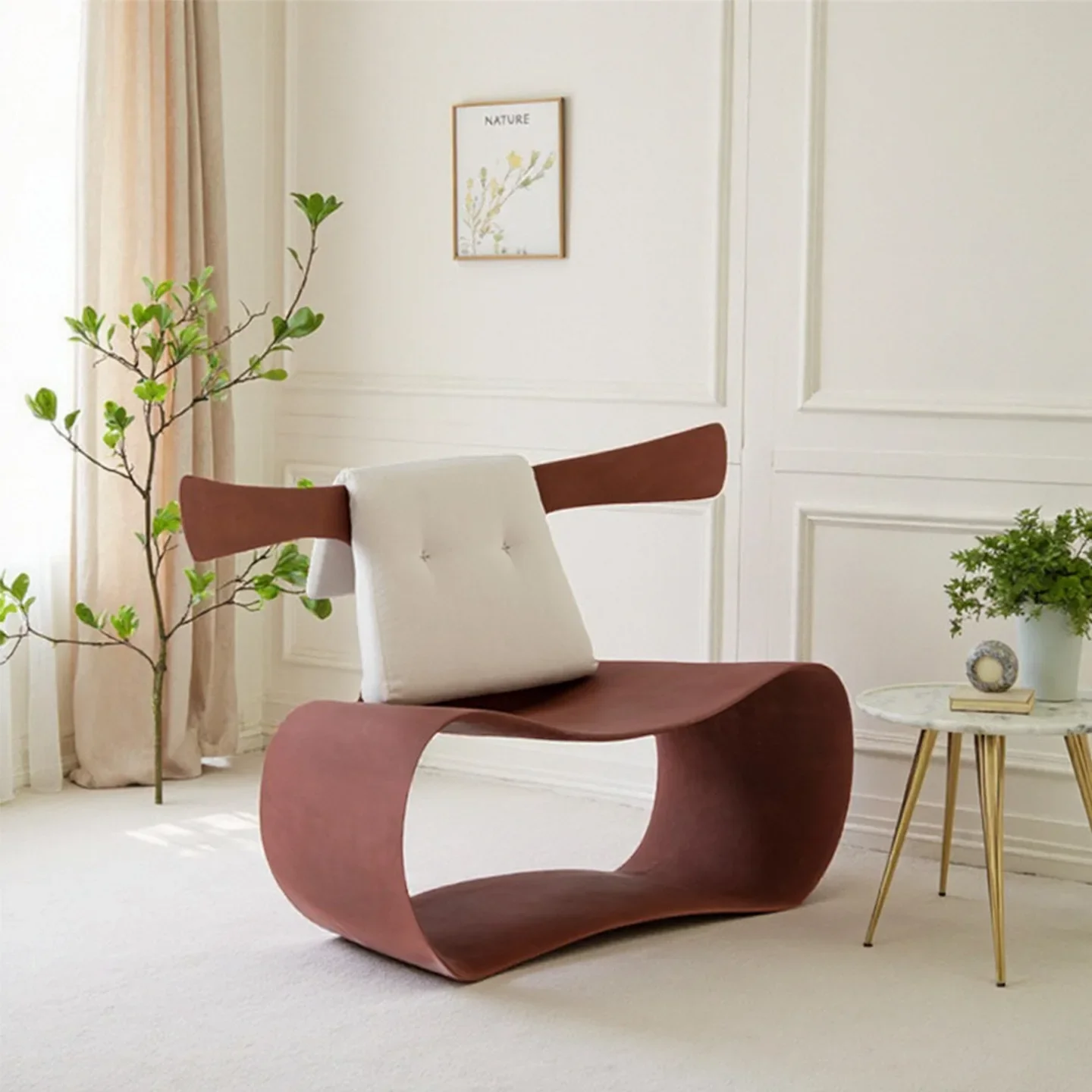 Italian minimalist ring fiberglass special-shaped hotel negotiates villa single sofa chair