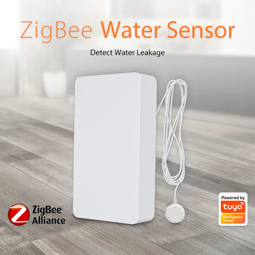 

Tuya ZigBee Water Leakage Alarm Sensor Smart Home Water Level Detector Flood Alert Overflow Security Protect Against Water Leaks