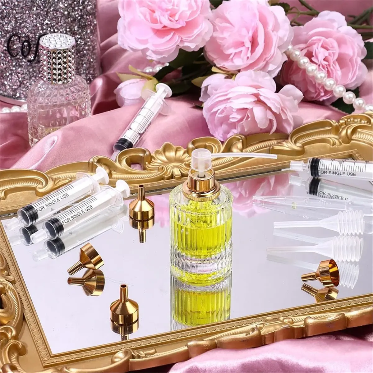 مجموعة أدوات إعادة تعبئة العطور مكونة من 50 قطعة، مجموعة نقل موزع العطور البلاستيكية للزجاجة الصغيرة السائلة #3