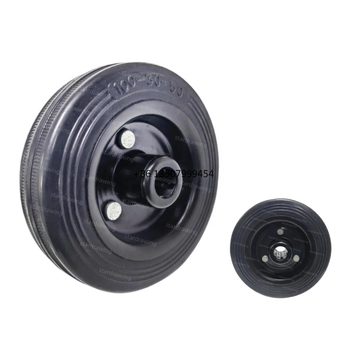 

S-S 4inch 100mm Solid Rubber Tire Industrial Solid Rubber Wheel