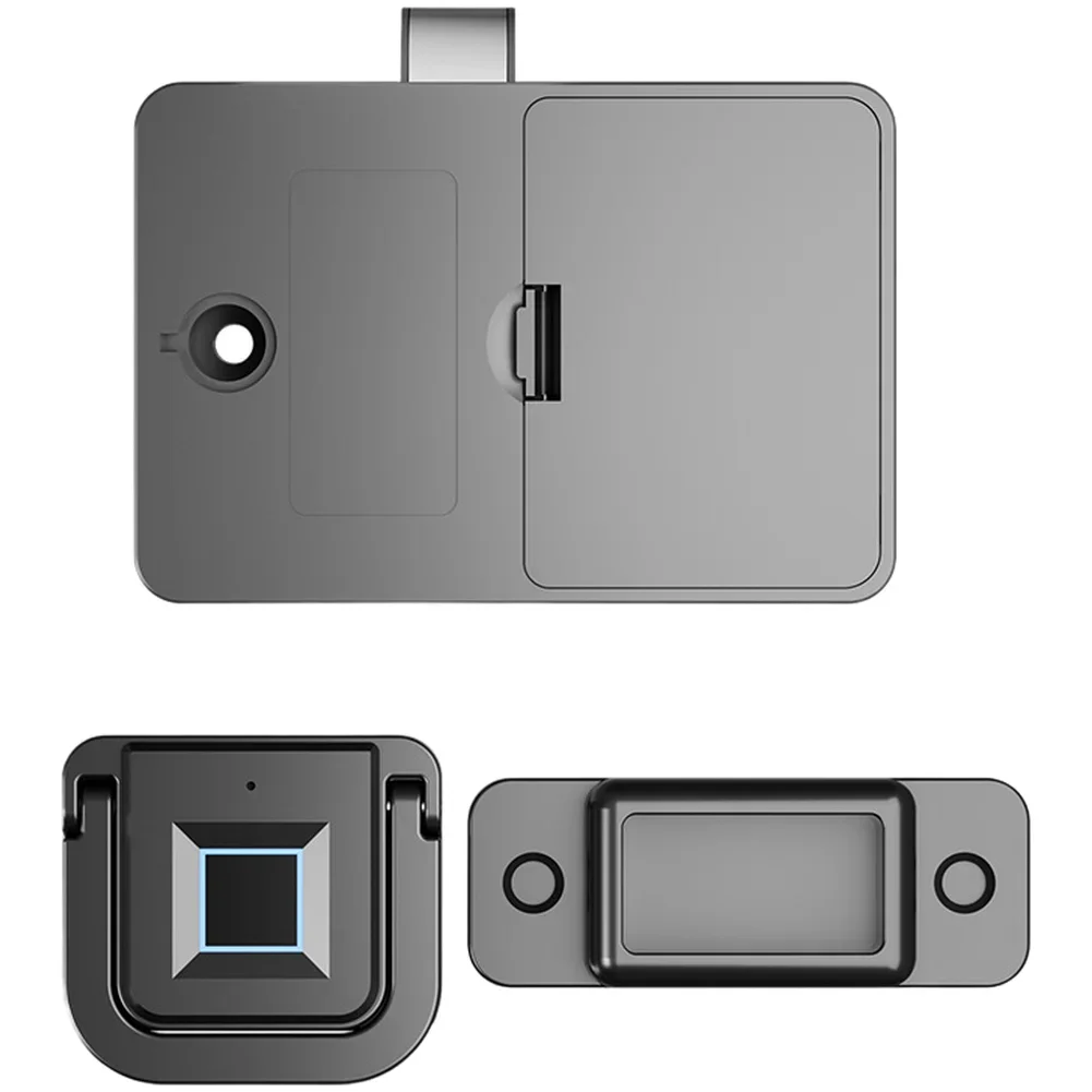 Fingerprint Access Keyless Drawer Lock Semiconductor Fingerprint Stores Up To 20 Fingerprints Stainless Steel Lock Head
